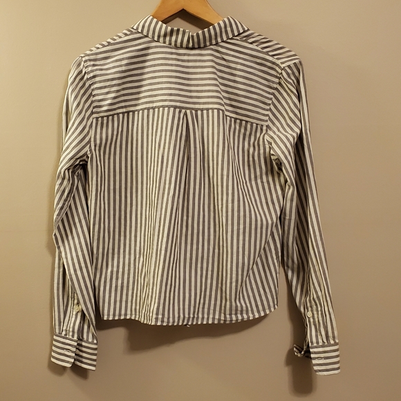 NWT Madewell stripe tie front top - Picture 7 of 7